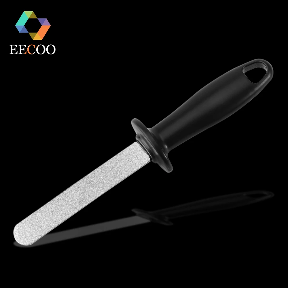 

EECOO Diamond Knife Sharpener 400/600# Steel Professional Knife Sharpener Knife Sharpening Rod With ABS Handle Knifes Sharpeners