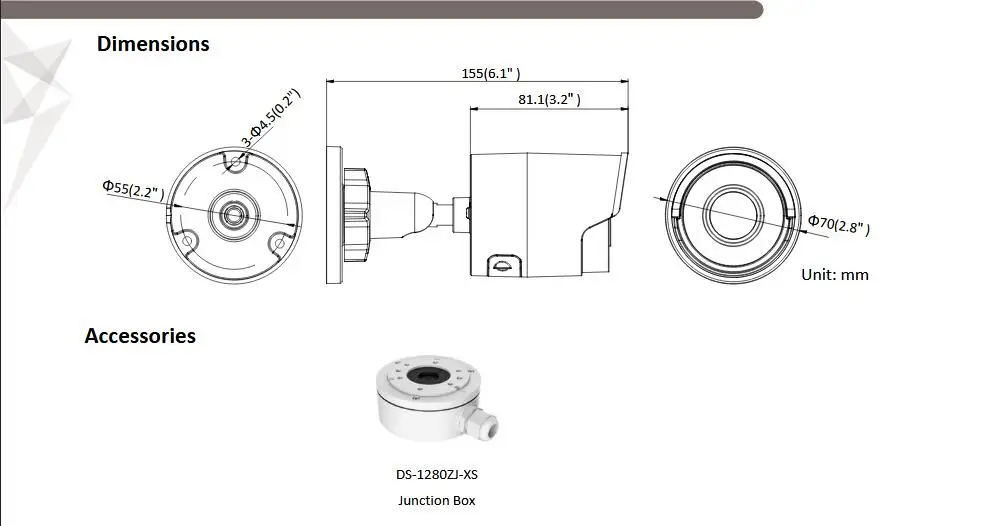 DS-2CD2083G0-I Dimension