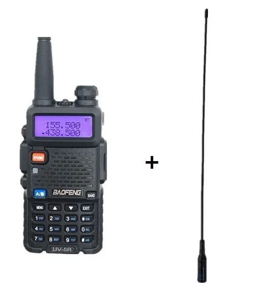 add antenna Baofeng UV-5R Радио Walkie Talkie UHF, Портативный Полиция Сканер радио Intercome HF трансивер баофенг 5R UV5R - Цвет: add antenna