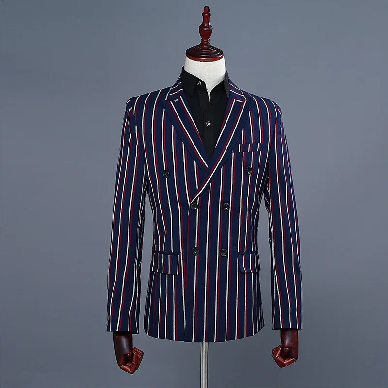 Simple Formal Suits Men 2019 Long Sleeve Dress Mens Casual Prom For Blue Stripes Suit Slim Fit Clothing Two Piece Set Coat Pants Simple Formal Suits Men 2019 Long Sleeve Dress Mens Casual Prom For Blue Stripes Suit Slim Fit Clothing Two Piece Set Coat Pants