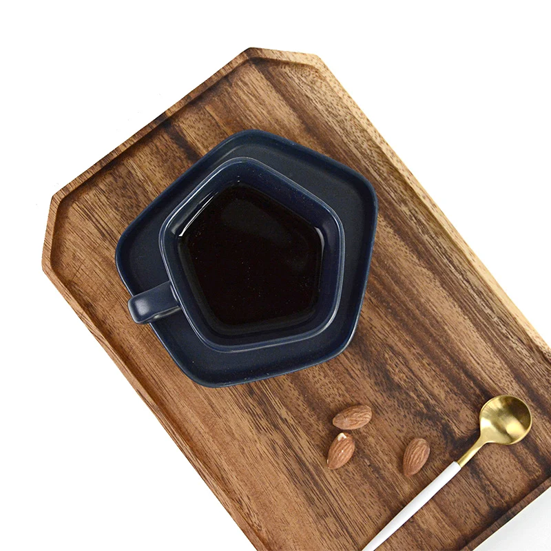 Japanese Style Wooden Plate Tea Tray Platters Solid Wood Snack Fruit Serving Tray Cake Sushi Dishes Storage Plate Wood Utensils (6)