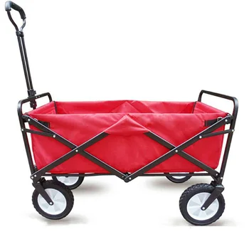 

Home Use Foldable Trolley Dolly Large Storage Basket Heavy Duty Room Saving Grocery Organizer Push & Pull Shopping Luggage Cart