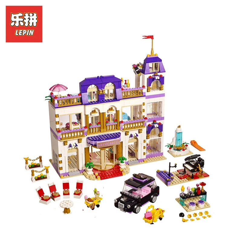 

In Stock DHL Lepin Sets 01045 1676Pcs Friends Street Heartlake Grand Hotel Model Building Kits Blocks Bricks Kids Toy Gift 41101