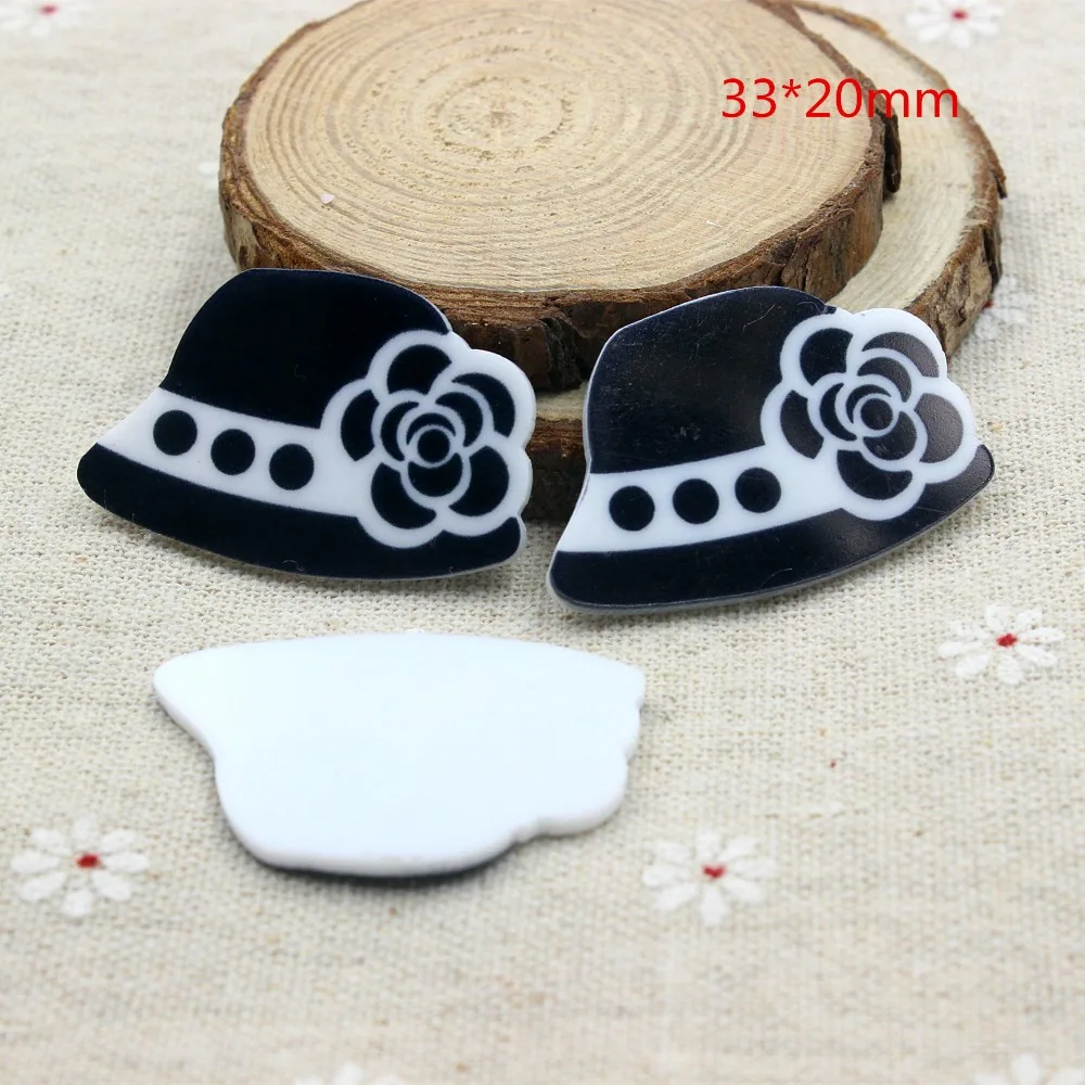 

10pcs/lot flat back planar resin hat DIY resin cabochons accessories