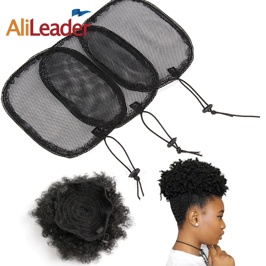 

Alileader S/L Black Ponytail Net Wig Caps For Making Guleless Hairnet Hair Wig Making Tools Bun Maker Hair Net For Women 1Pcs