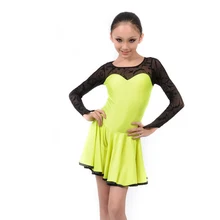 Новые стильные костюмы для латинских танцев, сексуальные кружевные платья с длинными рукавами для латинских танцев для женщин/девочек, платья для латинских танцев, S-4XL