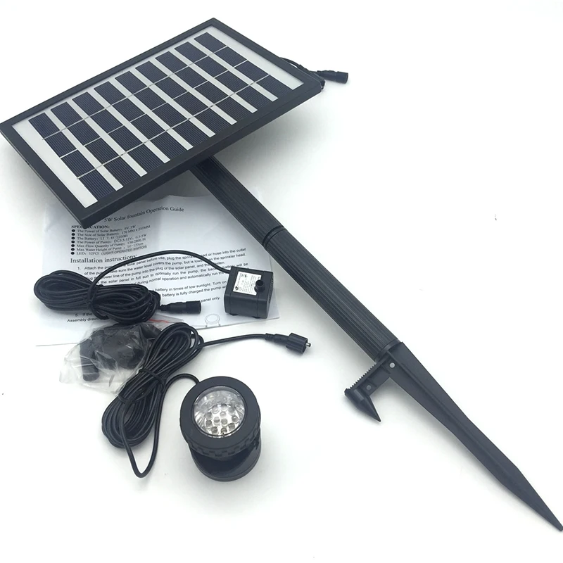 High-Quality-Solar-Panel-Battery-9V-5W-Solar-Water-Pump-Landscape-Fountain-with-Dive-Light (4)
