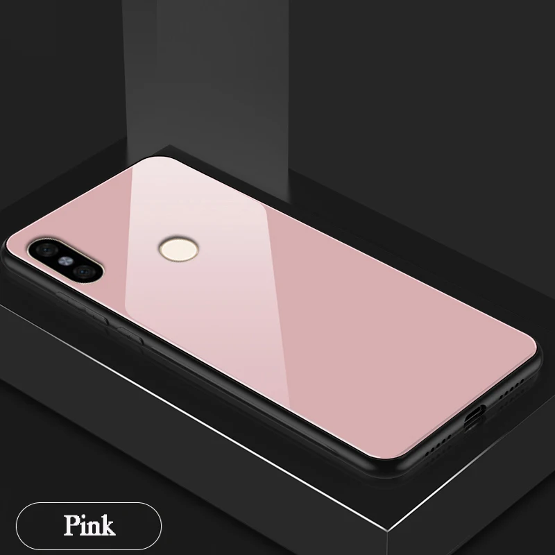 KaiNuEn coque, чехол, чехол, для Xiaomi Mi Pocophone F1 Max 3 Max3, жесткий противоударный чехол для телефона Poco F1, чехлы с закаленным стеклом - Цвет: Pink