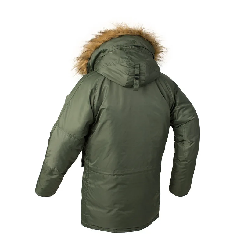 ARCSINX Военная Мужская куртка европейский размер плюс зимняя армейская зеленая Куртка бомбер мужская пилот бренд полёт Толстая ветровка для мужчин - Цвет: Армейский зеленый