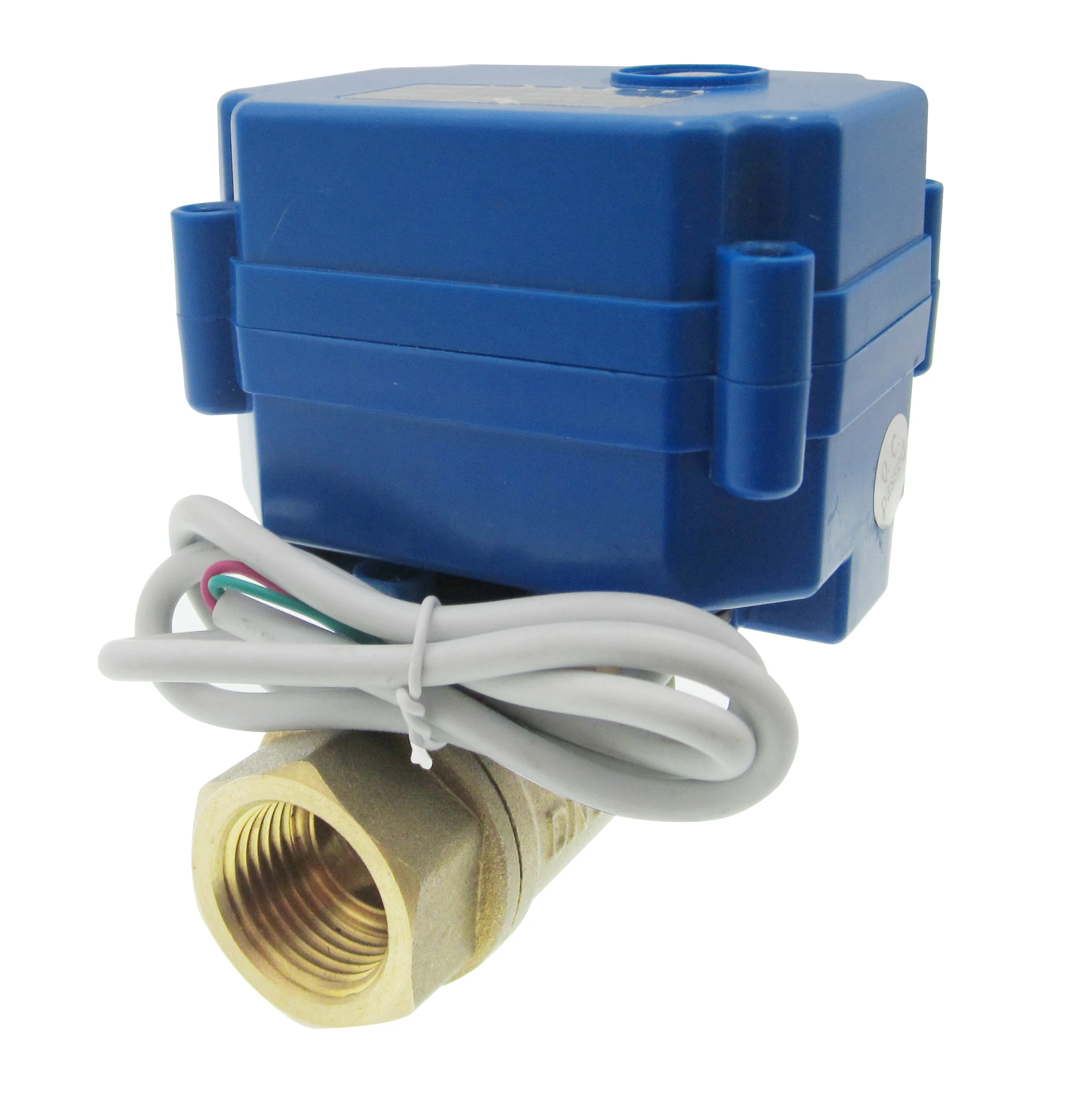 

1/2" Motorized Ball Valve Brass Electric Ball Valve DC9-24V Normally Closed