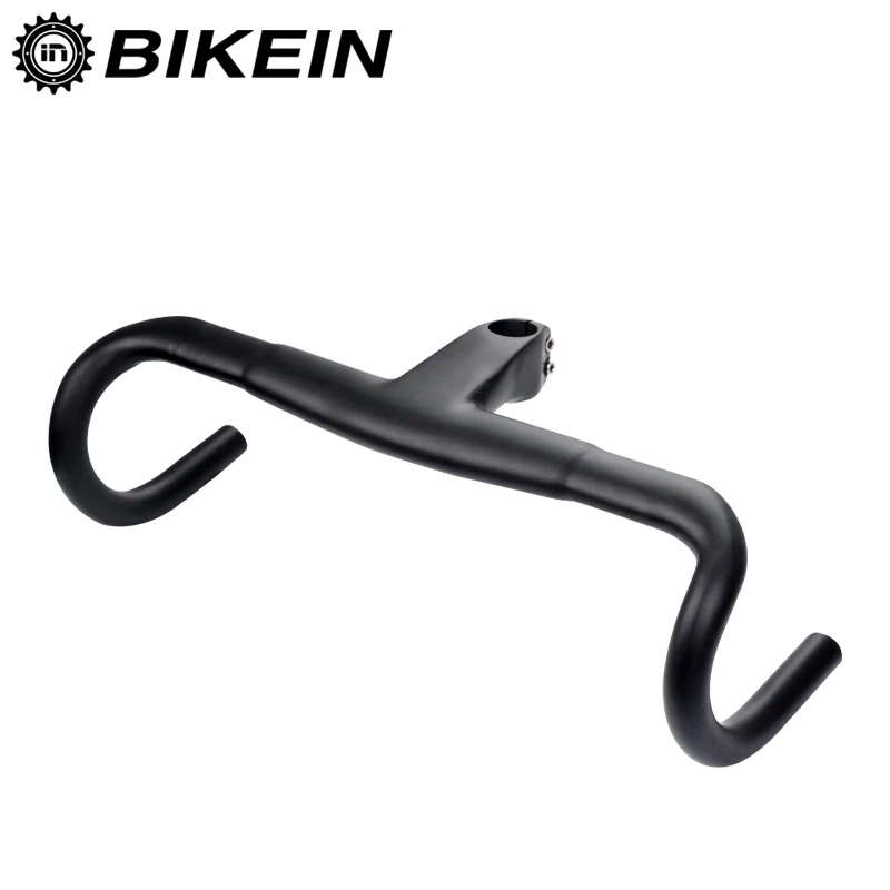 

BIKEIN Lite Full UD Carbon Integrated Road Bike Handlebar Cycling Bicycle Drop Bar With Stem 28.6mm Matte Black Ultralight 337g