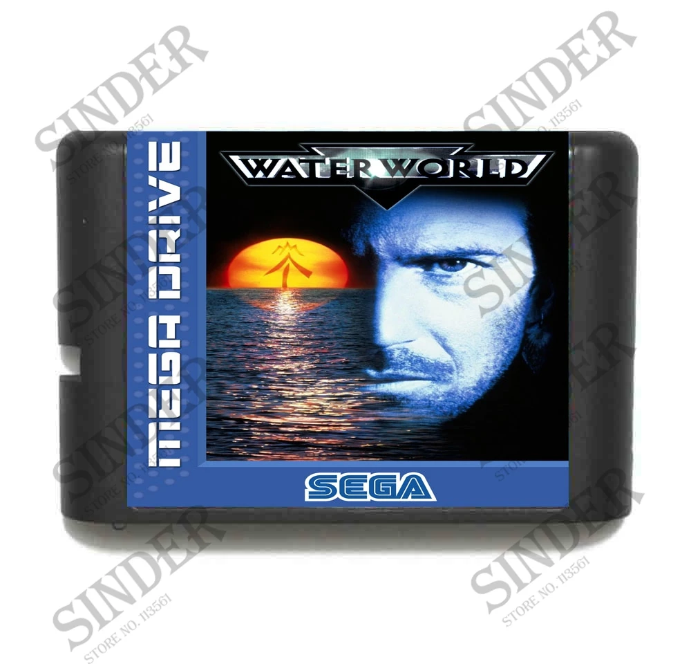 Карта для игр Waterworld 16 бит MD Sega Mega Drive Genesis|16 bit|md game16 bit md |