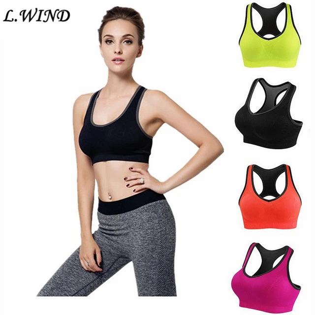 Women Sports Bra Fitness Gym Running Jogging Yoga Bra Padded Underwear Breathable Top Tank S333