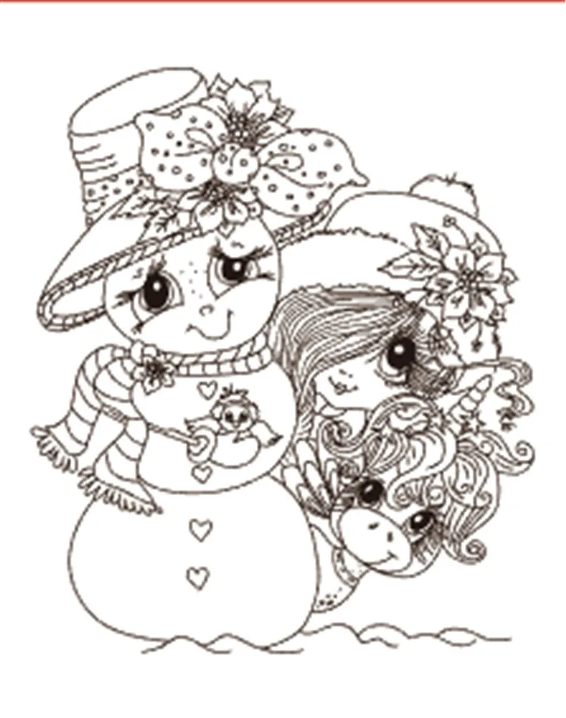 

10x8 snowman Transparent Clear Stamps for Scrapbooking for DIY Card Making Cutting Crafts Stencil