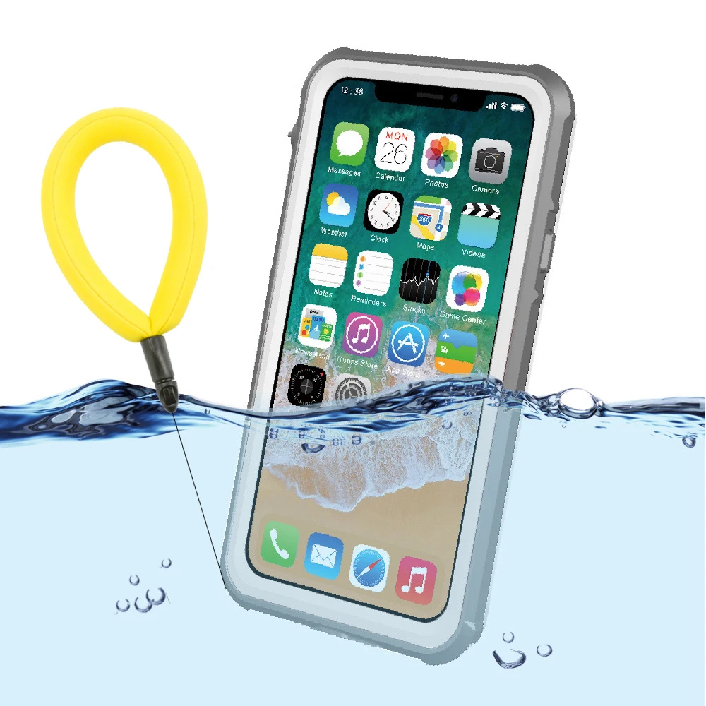 

Waterproof Case for iPhone X 7 8 7Plus IP68 Outdoor Swiming Drifting Shockproof Back Case for iPhone X 8 8P Plus Coque