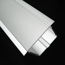Алюминиевый профиль Большие глубокие квадратные встраиваемые светодиодные полосы освещения с прозрачными, опаловыми линзами длиной 1-3 м
