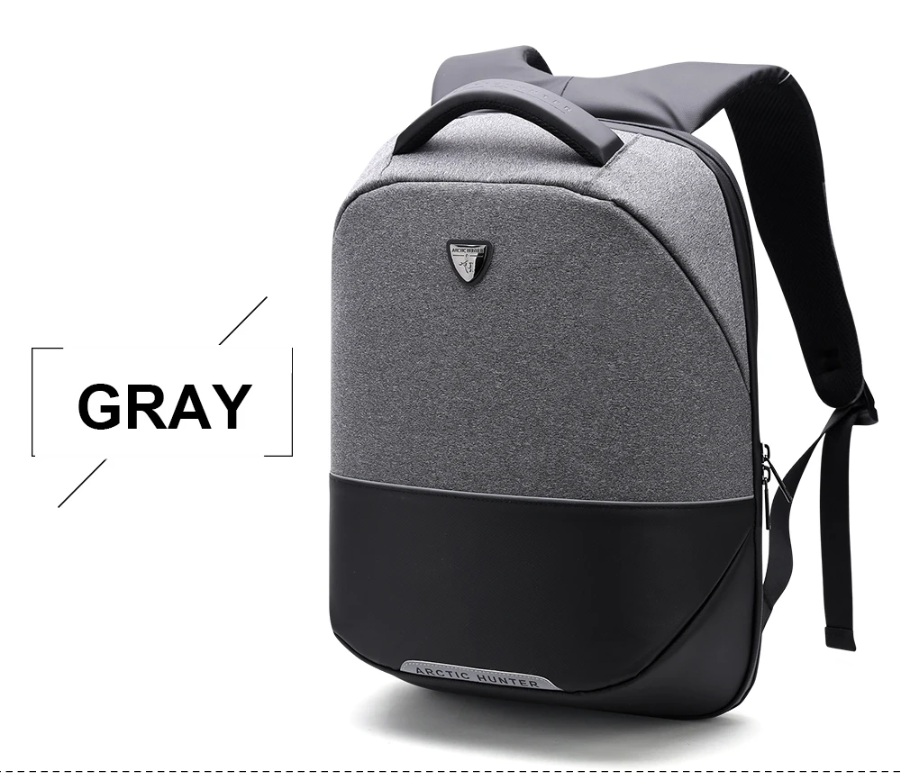 Бренд ARCTIC HUNTER, мужской рюкзак, защита от кражи, зарядка через USB, 15 дюймов, сумка для ноутбука, деловая, дорожная, повседневная, рюкзак, сумка для женщин, mochilas