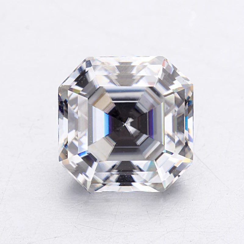 Asscher Cut 4x4 мм цвет GH Moissanite камень для изготовления ювелирных изделий 2 шт.|Стразы и