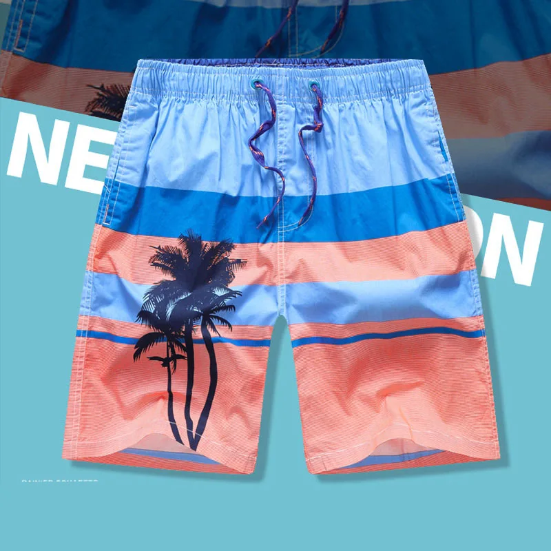 

Mens Hawaiian Swim Trunks Coconut Palm Tree Beach Board Shorts with Drawstring Swimwear Bathing Suits Quick Dry Cotton Beachwear