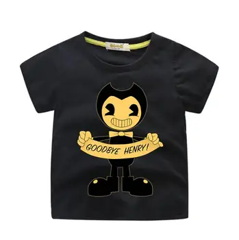 

Boys Summer Tees Costume Girls Bendy Game Print Tops Clothing Kids Cotton Casual T-shirt Clothes Children T Shirt For Baby TX119