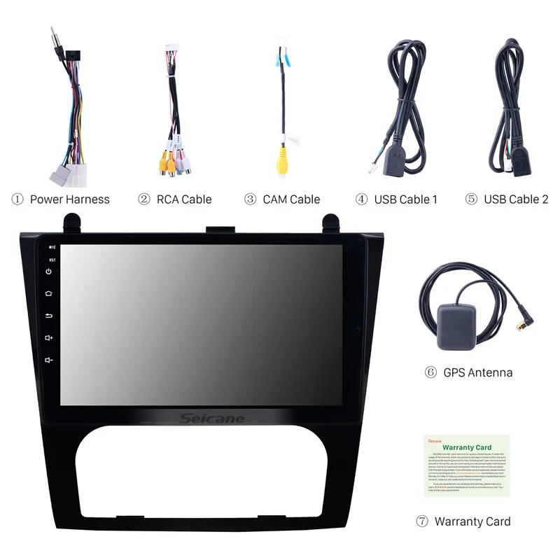 Cheap Seicane Android 8.1 9 inch Car GPS Navigation Radio for 2008-2012 Nissan Teana Altima Auto A/C Multimedia Player support OBD DVR 3
