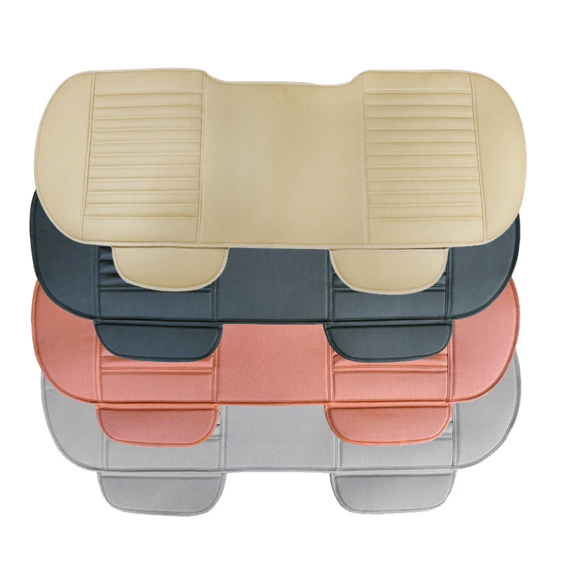 Universal Car Back Row Rear Seat Cover Cushion Breathable PU Leather