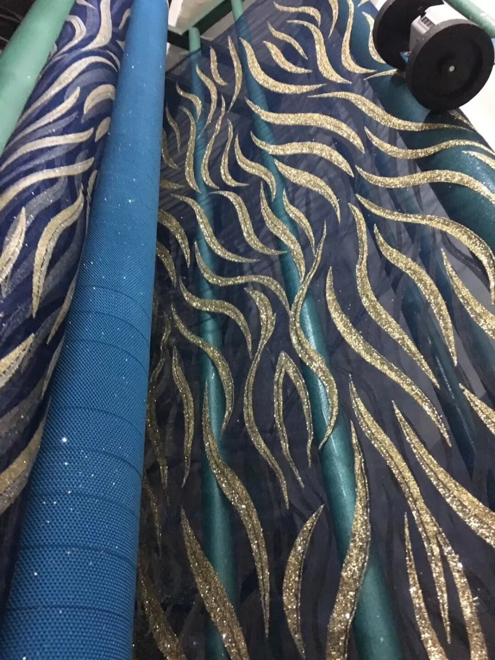 

newest L-567 french tulle lace fabric African glitter lace for party dress