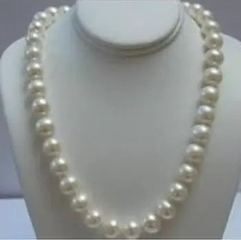 

REAL CHARMING NATURAL 20" 10-11MM SOUTH SEA WHITE PEARL NECKLACE 14k CLASP