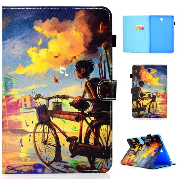 Окрашены кожаный чехол для samsung Galaxy Tab S4 10,5 крышка T830 T835 SM-T830 SM-T835 Стенд Смарт чехол для samsung Tab s4 10,5 - Цвет: boy case