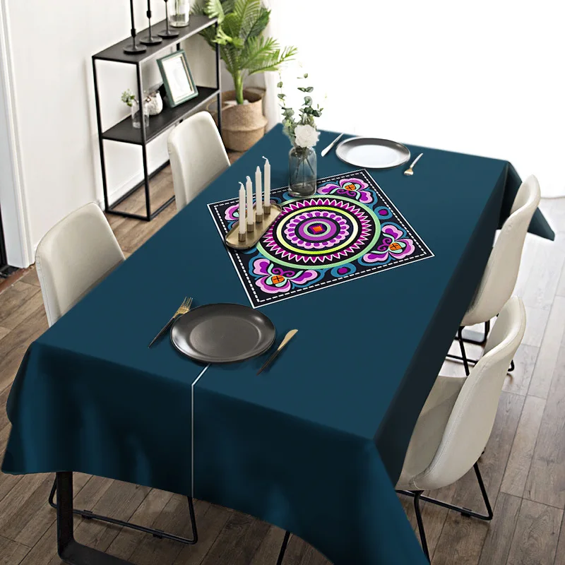 

Customize 3D Tablecloth Europe Carved Flowers Pattern Waterproof cloth Thicken Rectangular Wedding table cloth Home Textiles