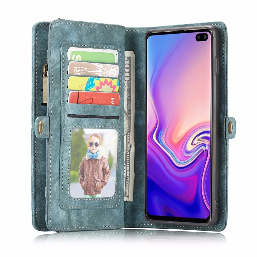 Роскошный кожаный чехол Caseme с откидной крышкой для samsung Galaxy S10 Plus, слот для карт, чехол-кошелек, Магнитный чехол для делового телефона S10 S10 Lite S10e