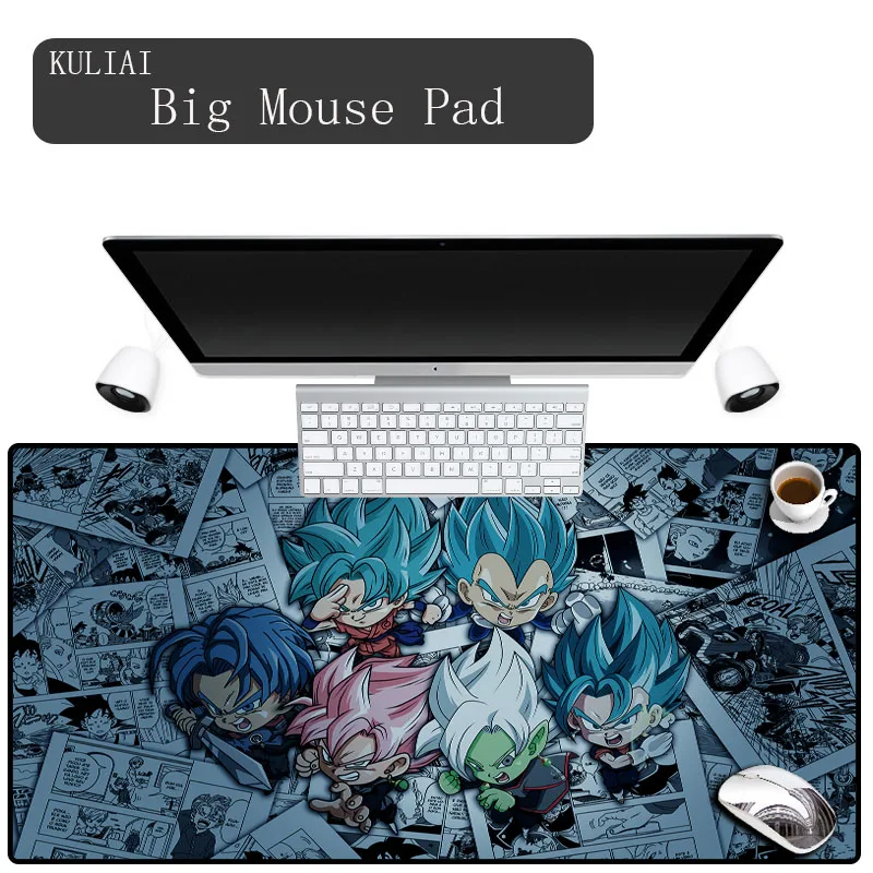 

XGZ Video Animation Mouse Pad Desktop Computer Anime Mousepad Game Computer Gamer Mousepads Dragon-Ball Desk Mat for Gift
