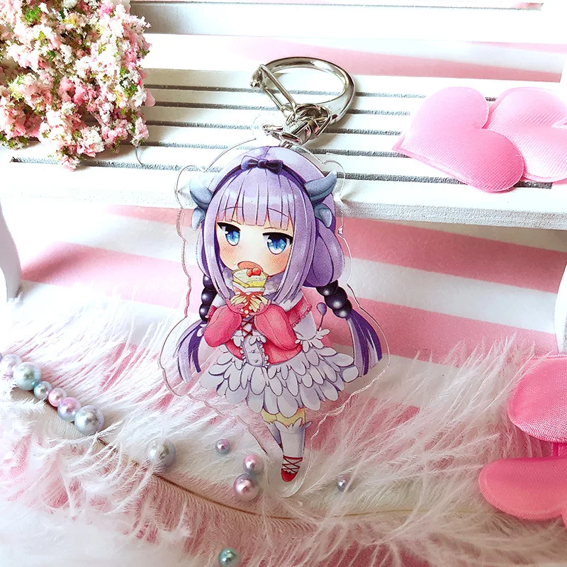 Брелок Miss Kobayashi's Dragon Maid в японском аниме брелок для ключей с мультяшным рисунком
