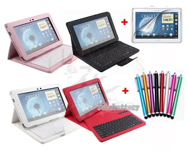 Съемный беспроводной Bluetooth клавиатура + кожаный чехол держатель для Samsung Galaxy Note 10 1