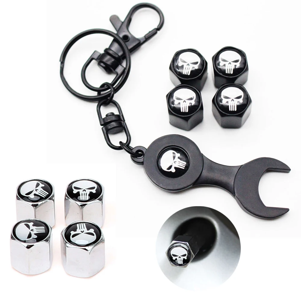 Buy 4Pcs/Set SKULL Style Bike Motorcycle Car Tire