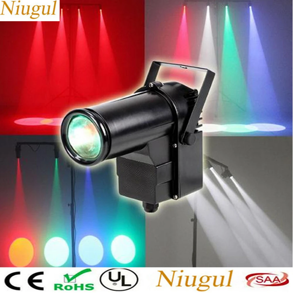 

Mini 10W LED Pinspot Light/RGBW LED Spotlight/DMX512 Beam DJ Stage Party Show Stage Lighting/Remote Control 10W LED Spot Light