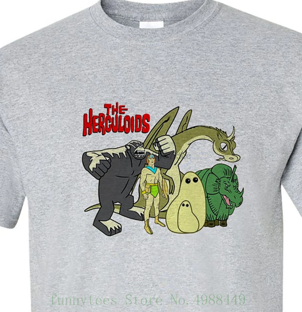 

The Herculoids T Shirt Gray Logo Saturday Morning Cartoons Retro Free Shipping Different Colours High Quality 100%