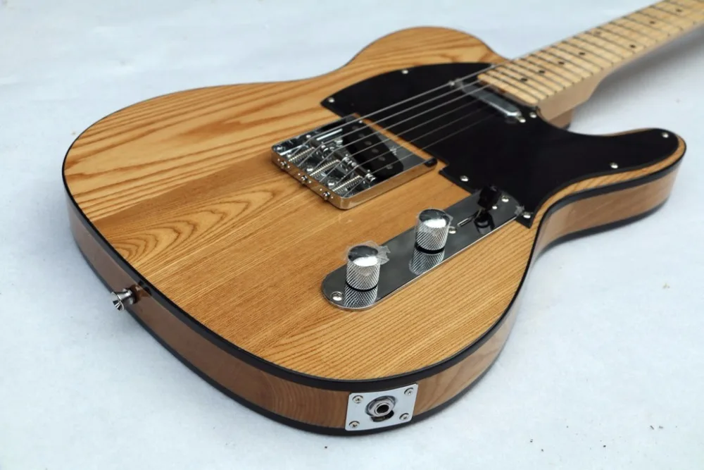 

Factory custom shop Nature elm Wood telecaster Electric Guitar Free shipping