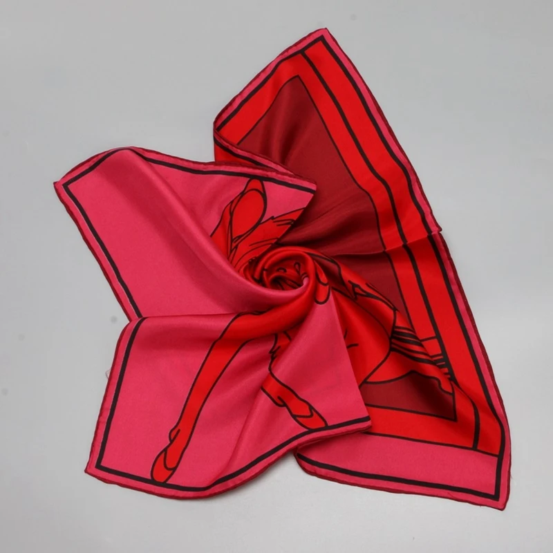 Модный принт маленький квадратный 100% шелковый шарф шейный платок 21 "X 21"