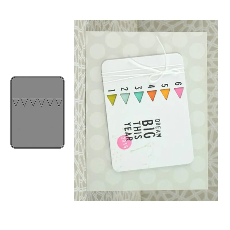 

JC Metal Cutting Dies for Scrapbooking Flags Rectangle Frame DIY Album Embossing Folder Paper Cards Maker Template Decor Craft