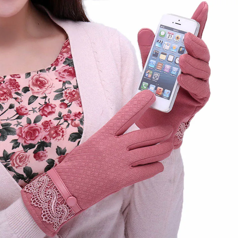 Female Elegant Touch Screen Gloves Womens Soft TouchScreen Autumn