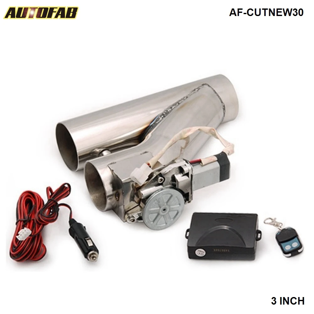 AUTOFAB - Universal 3" Electric EXhaust Y-Pipe Cutout Valve W/ Remote V2 For Honda 08-12 Accord 2Dr AF-CUTNEW30