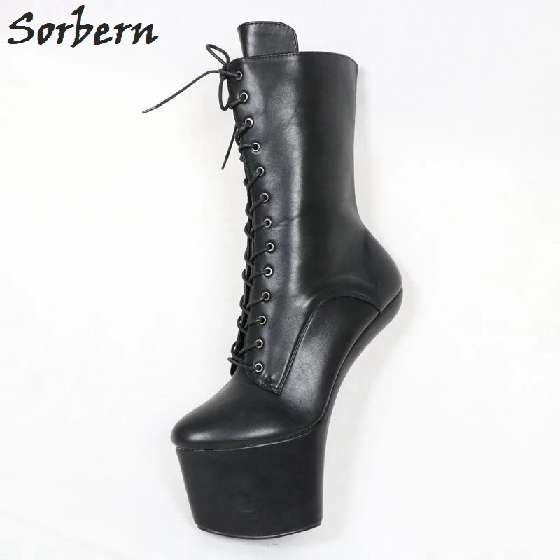Sorbern/женские ботинки на толстом каблуке 20 см; Botines Mujer на шнуровке; ; ботинки на платформе; bottes femme; большие размеры; цветные ботинки на заказ