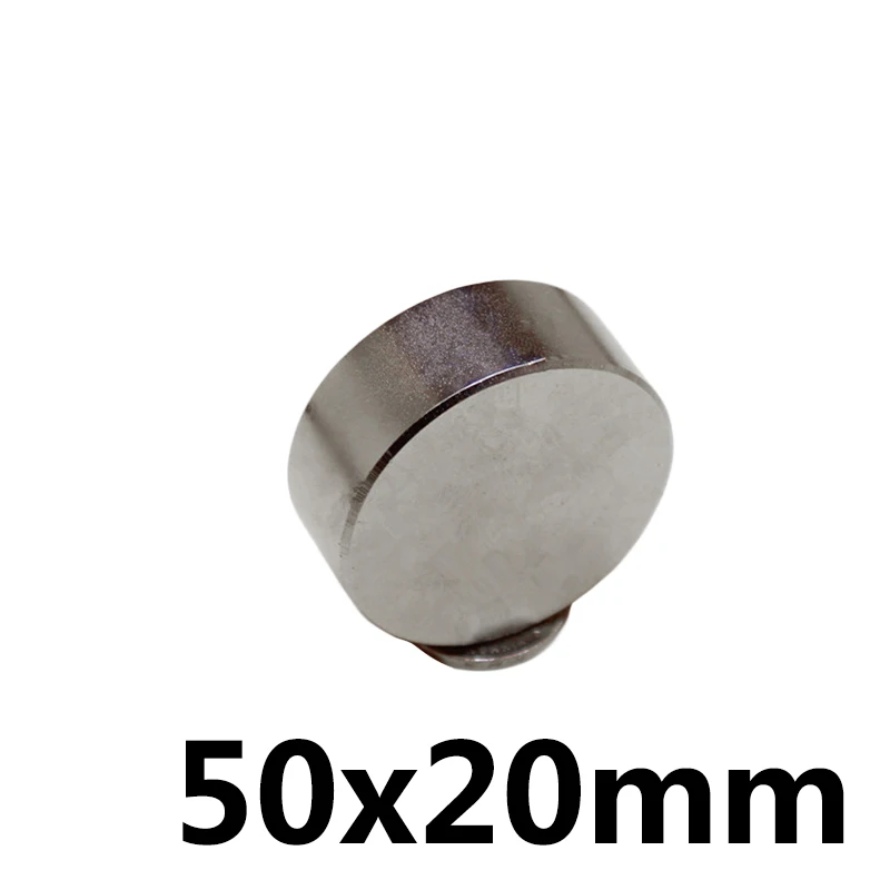 

1Pcs 50x20 Neodymium Magnet Permanent N35 NdFeB Super Strong Powerful Small Round Magnetic Magnets Disc 50mm x 20mm