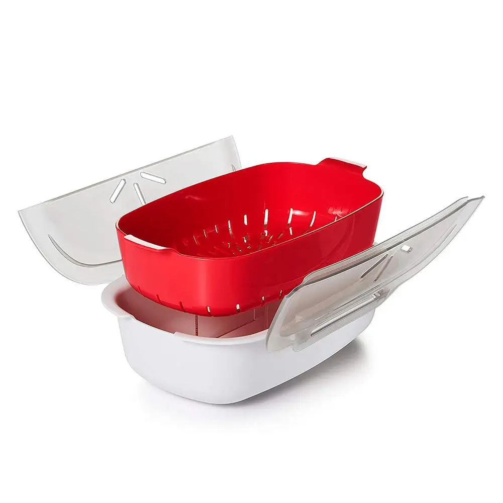 Microwave Steamer Basket Safe Non-toxic Fish Food Microwave Oven Steamer Steaming Dish Kitchen Tool New Arrivals