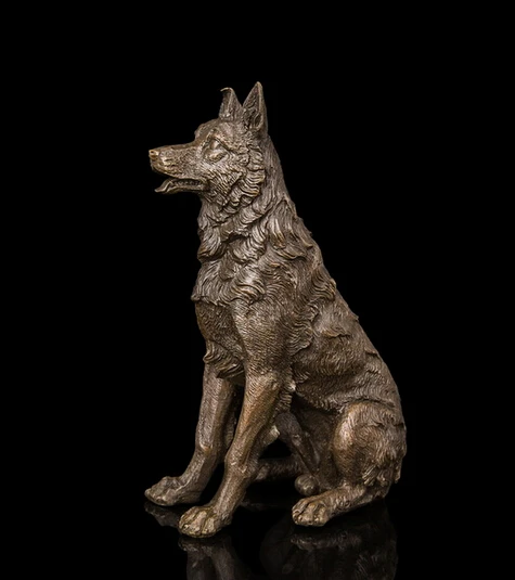 

Copper decoration Fine Buddha Brass Best selling high quality Art Collection Small Pet Dog Statue Home Decor Christmas Gift