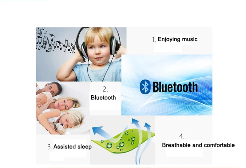 Bluetooth Музыка защита для глаз сна маска для глаз нервы успокаивает мягкую музыку дышащий комфорт сон помощь голова расслабляющая маска