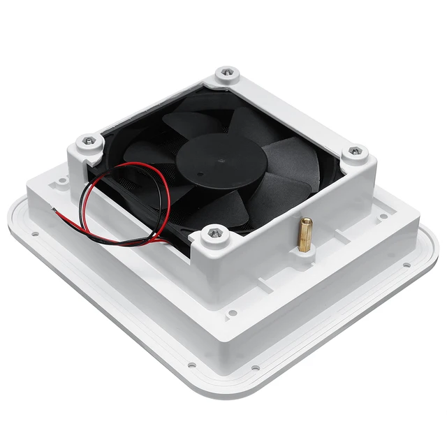Drillpro 12V RV Trailer Caravan Side Air Vent Ventilation Blade Fan Blower Cooling 3 Types Two-Way One-Way Wind One-Way Mute