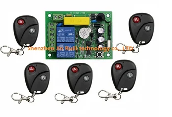

AC 220V 2CH Smart home Wireless Remote Control Switch 1 pcs receiver + 5 pcs transmitter Simple operation