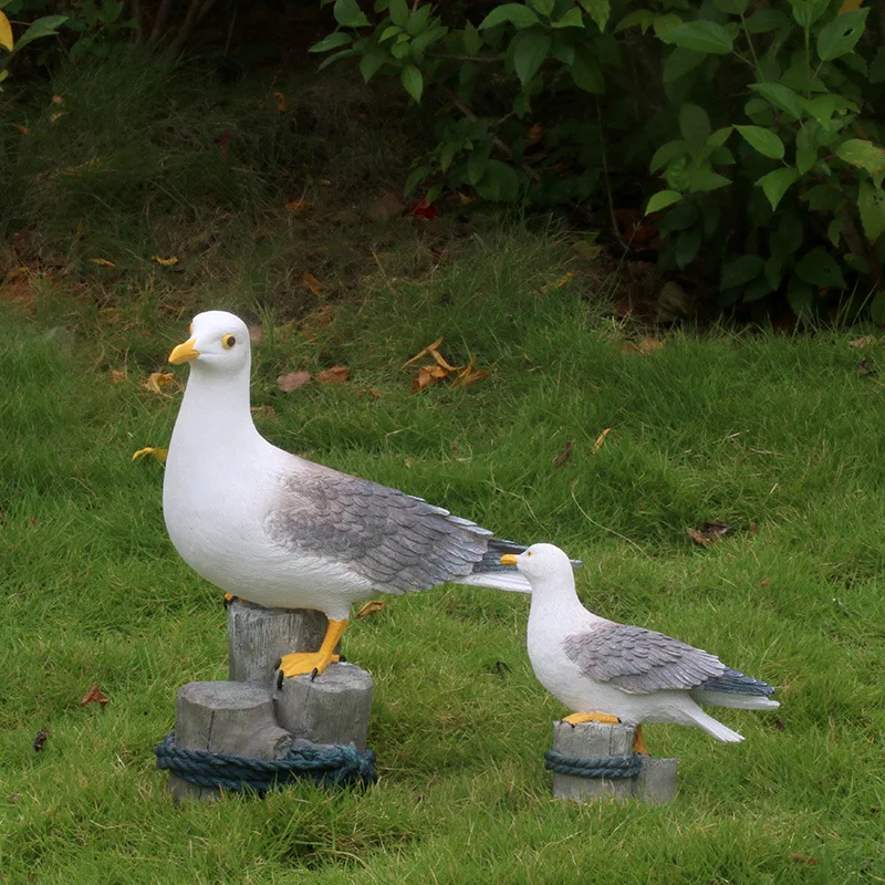 creative resin garden birds seagulls sculpture simulation ...